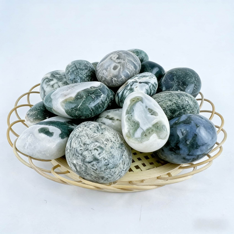 Natural Moss Agate Crushed Sto - Echeveria Succulent บทวิจารณ์และราคา