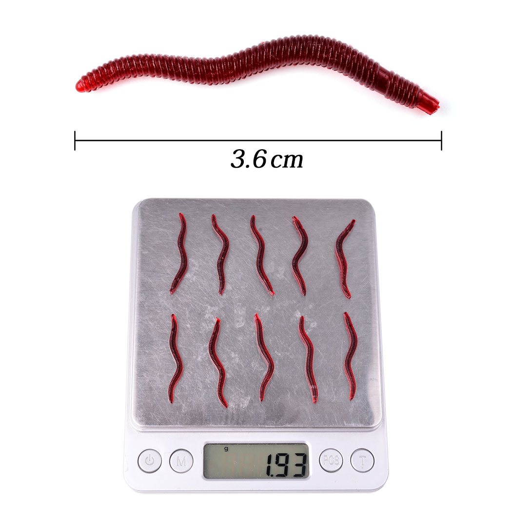 50pcs Lifelike Red Worm Soft L - Aglaonema Red บทวิจารณ์และราคา
