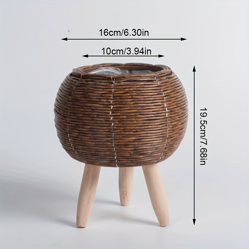 Charming Rustic Rattan Planter - Aloe Vera Pot บทวิจารณ์และราคา