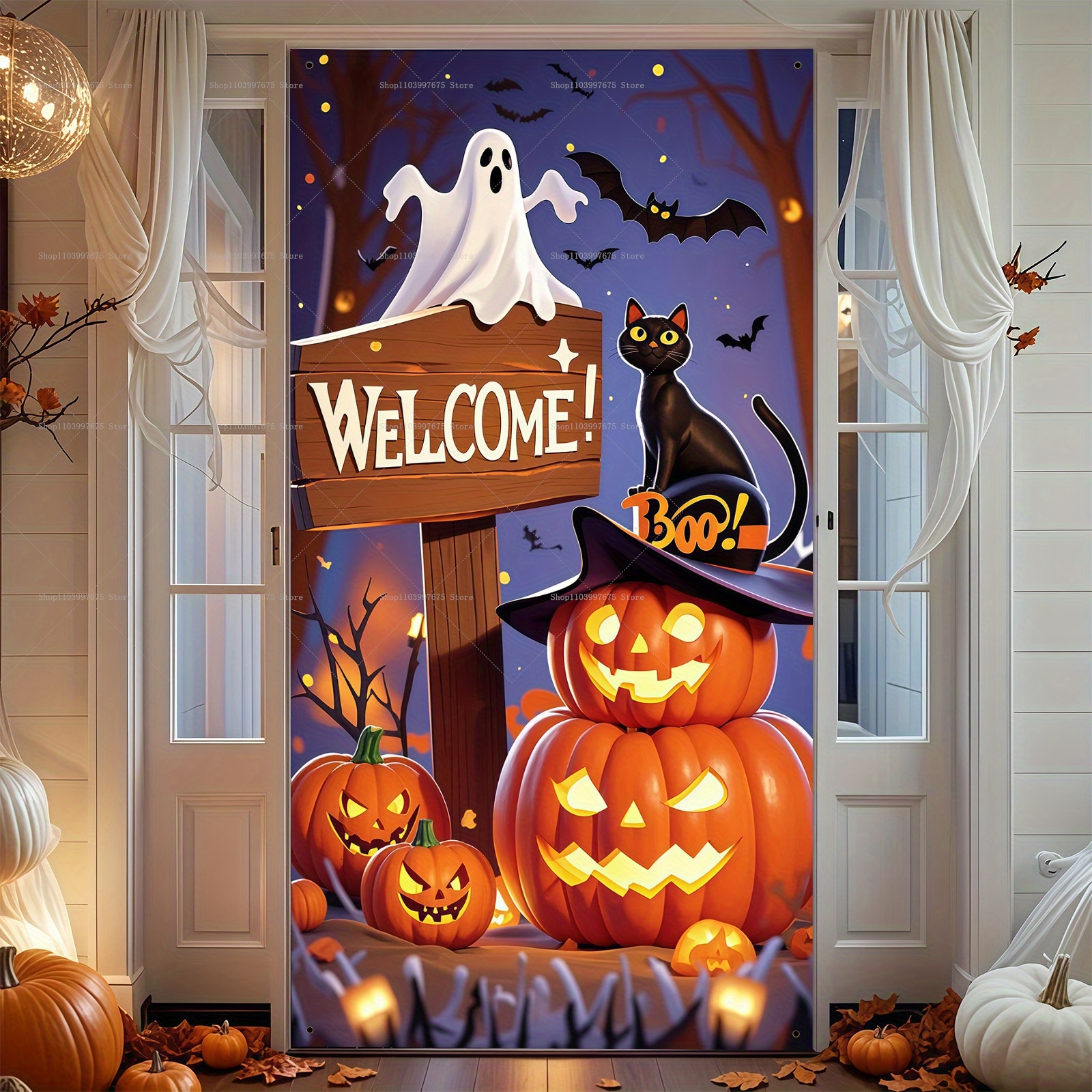 Happy Halloween Door Banner Ev - Spider Plant Hanging บทวิจารณ์และราคา