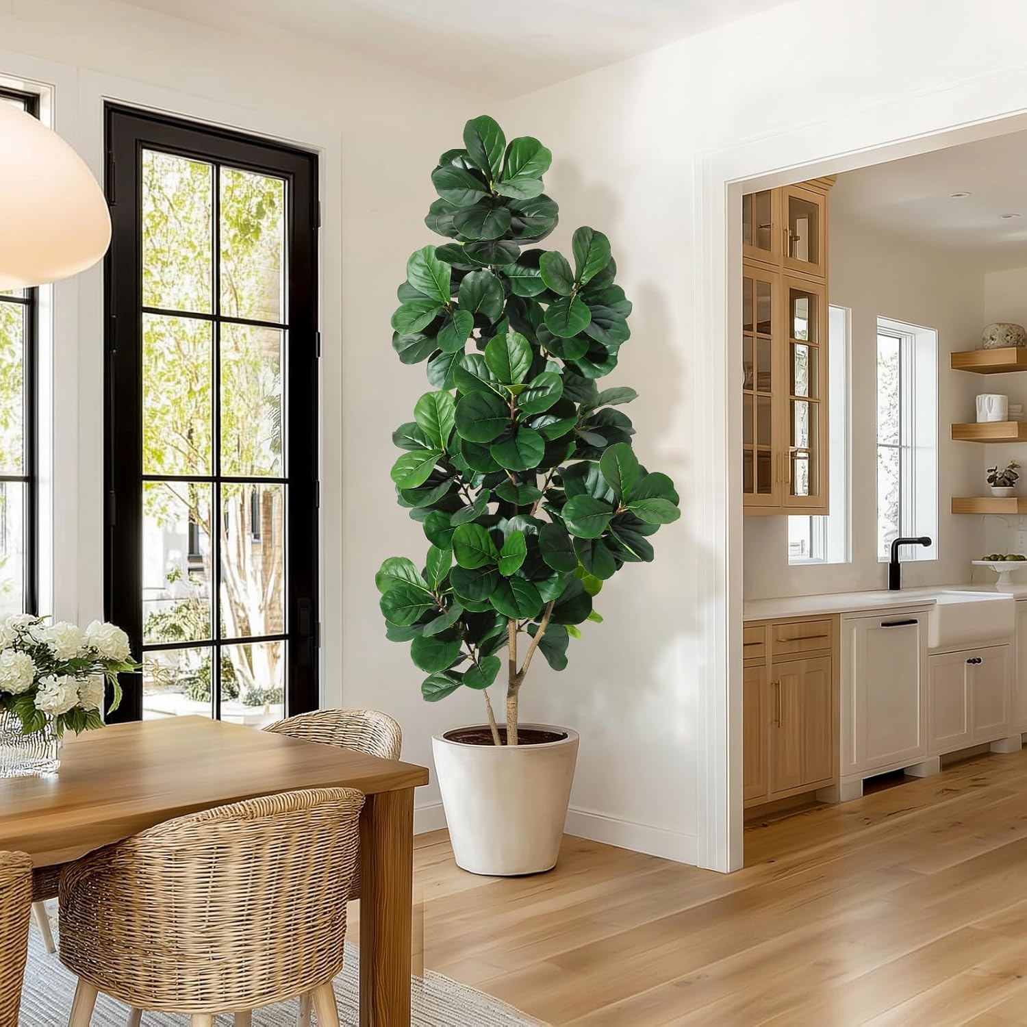 4-7 FT Fiddle Leaf Fig Tree Ar - Ficus Lyrata Tree บทวิจารณ์และราคา