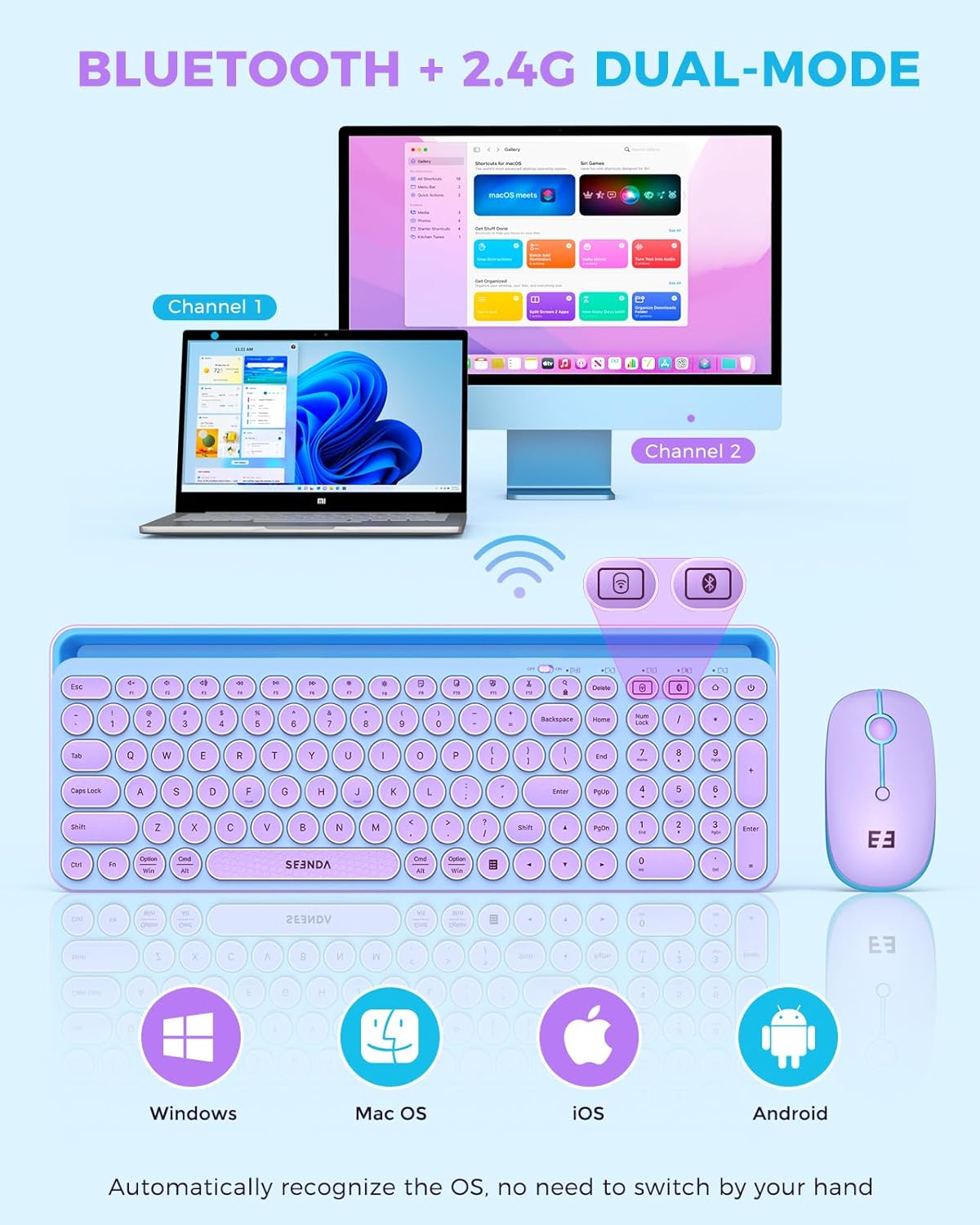 Wireless Keyboard and Mouse Co - Tradescantia Purple บทวิจารณ์และราคา