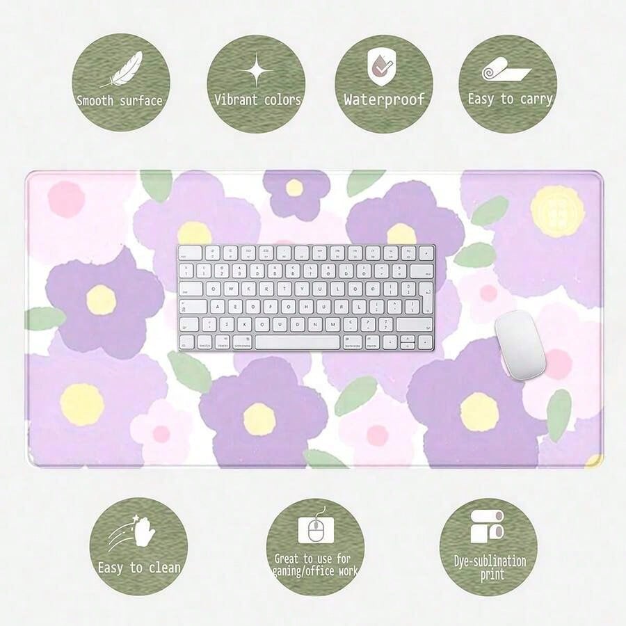Purple Flower Mouse Pad - Larg - Tradescantia Purple บทวิจารณ์และราคา