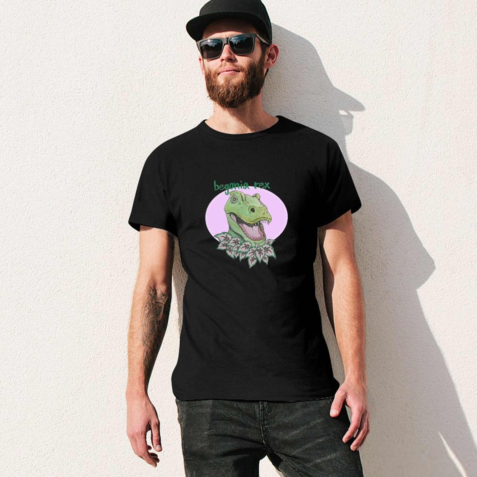 T rex begonia (pink) T-Shirt S - Begonia Rex บทวิจารณ์และราคา